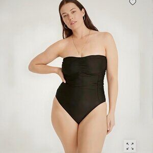 J. Crew Navy Blue One-Piece Swimsuit Removeable Straps 22 NWT UPF 50